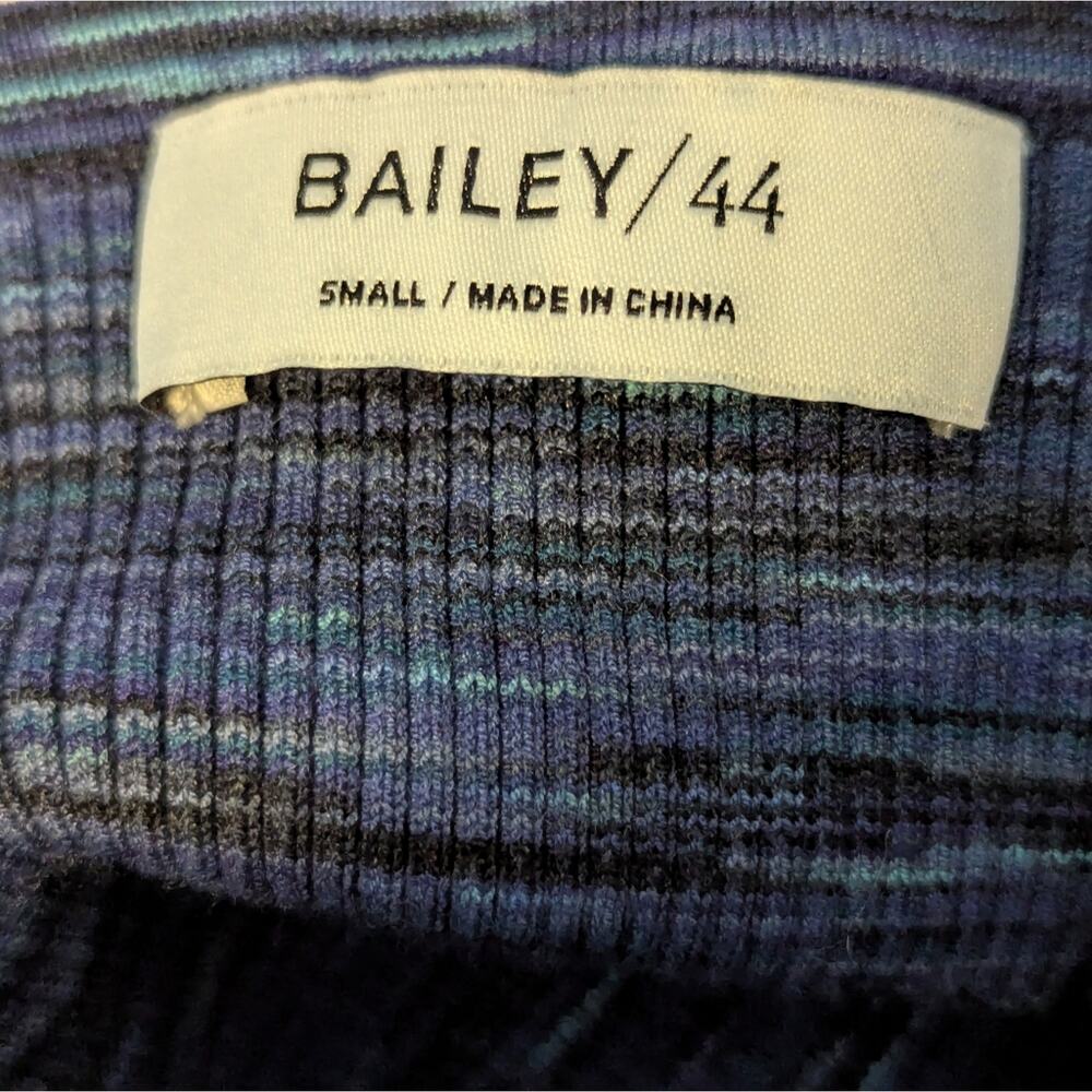 Bailey 44 Anthropologie Bodycon Ribbed Knit Space Dyed Tank Midi Dress, Blue S - Picture 6 of 6